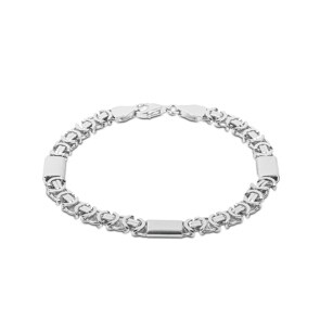 Königsarmband royal flach 925 Silber 7.2mm