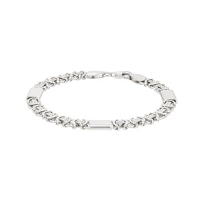 Bracelet chaîne royale carrée plate argent 925 7.2mm