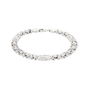 Königsarmband royal flach 925 Silber 7mm