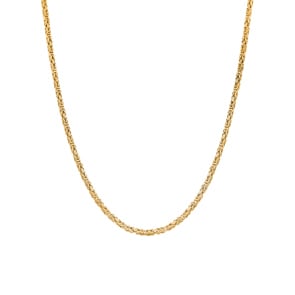 Classic Byzantine Chain Solid 750/18 K Yellow Gold 2.0mm