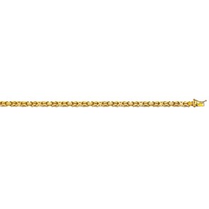 Collier chaîne royale classique or jaune 750/18 ct massif 4.0mm