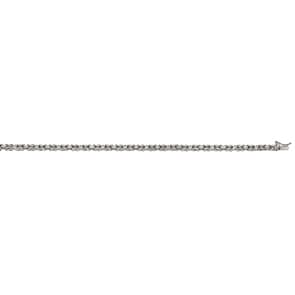 Königskette klassisch 750/18 K Weissgold massiv 3.5mm