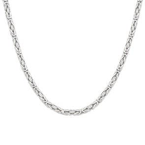 Collier chaîne royale classique or gris 750/18 ct massif 3.5mm