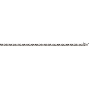 Classic Byzantine Chain Solid 750/18 K White Gold 4.0mm