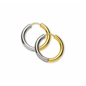 Créoles or bicolore 750/18 ct Ø 15mm
