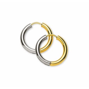 Créoles or bicolore 750/18 ct Ø 20mm