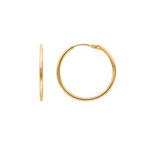 Créoles or jaune 750/18 ct 1.2mm Ø 20mm