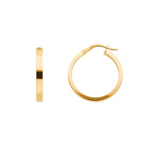 Créoles or jaune 750/18 ct 3 x 1.5mm Ø 20mm