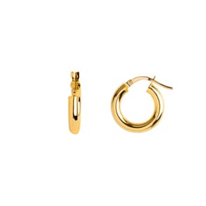 Créoles or jaune 750/18 ct 3mm Ø 10mm
