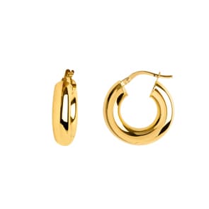 Créoles or jaune 750/18 ct 5mm Ø 10mm