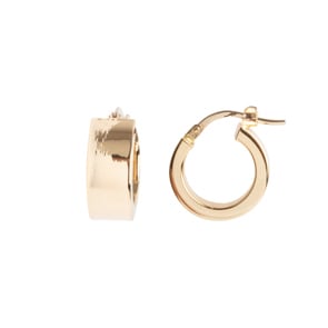 Créoles or jaune 750/18 ct 6 x 2mm Ø 10mm