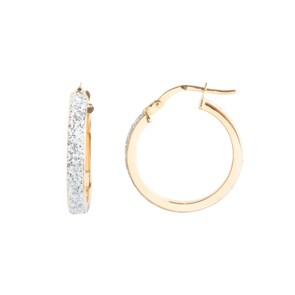 Kreolen 750/18 K Gelbgold diamantiert 3 x 1.5mm Ø 20mm