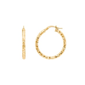 Kreolen 750/18 K Gelbgold Fantasie 2.5mm Ø 20mm