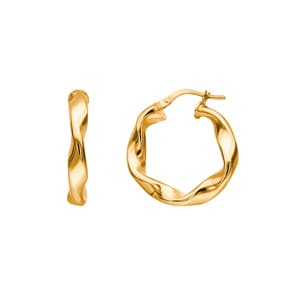 Kreolen 750/18 K Gelbgold Fantasie 4mm Ø 20mm