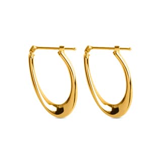 Créoles or jaune 750/18 ct electroformée