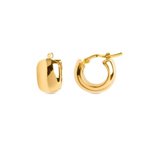Créoles or jaune 750/18 ct electroformée