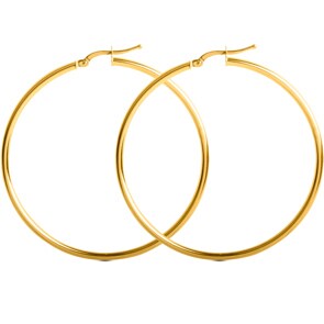 Kreolen 750/18 K Gelbgold geglättet 2mm Ø 50mm