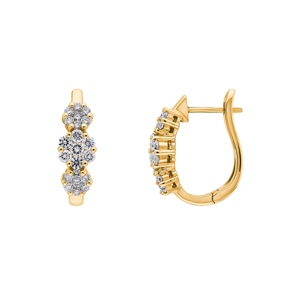 Kreolen 750/18 K Gelbgold mit Diamanten 0.75 ct H/si