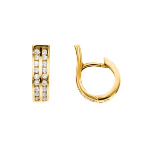 Kreolen 750/18 K Gelbgold mit Zirkonia