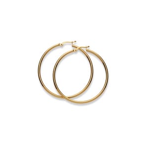 Créoles or jaune 750/18 ct Ø 49mm