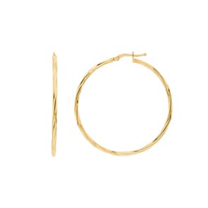 Kreolen 750/18 K Gelbgold verdreht 2mm Ø 30mm