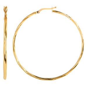 Kreolen 750/18 K Gelbgold verdreht 2mm Ø 50mm