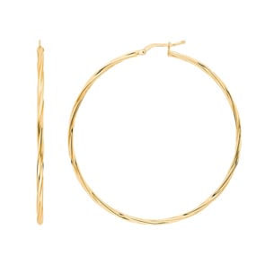 Kreolen 750/18 K Gelbgold verdreht 2mm Ø 50mm