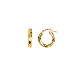 Kreolen 750/18 K Gelbgold verdreht 3mm Ø 10mm