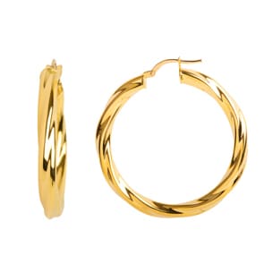 Kreolen 750/18 K Gelbgold verdreht 4mm Ø 30mm
