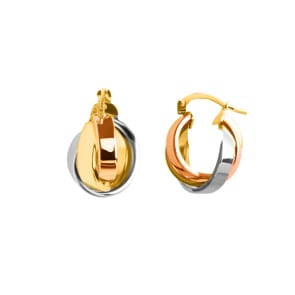 Kreolen 750/18 K Tricolor 15 x 20mm