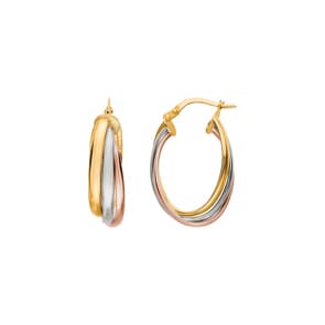 Kreolen 750/18 K Tricolor 18 x 20mm