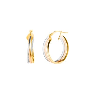 Kreolen 750/18 K Tricolor 19 x 22mm