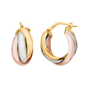 Kreolen 750/18 K Tricolor 19 x 24mm