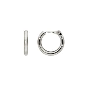 Créoles or gris 750/18 ct 1.6mm Ø 10mm