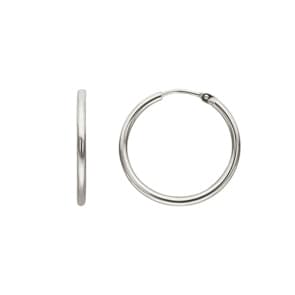 Kreolen 750/18 K Weissgold 1.6mm Ø 20mm
