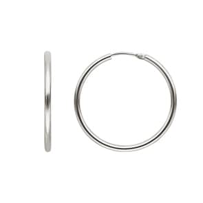 Créoles or gris 750/18 ct 2mm Ø 30mm