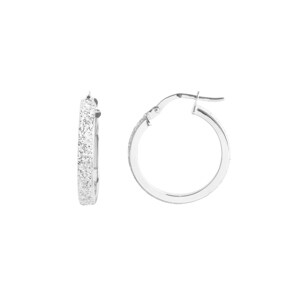 Kreolen 750/18 K Weissgold diamantiert 3 x 1.5mm Ø 15mm