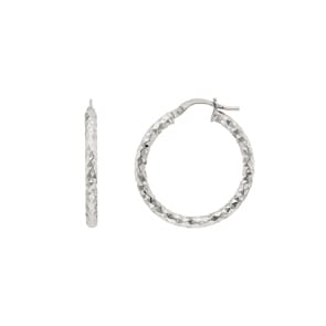 Kreolen 750/18 K Weissgold Fantasie 2.5mm Ø 30mm