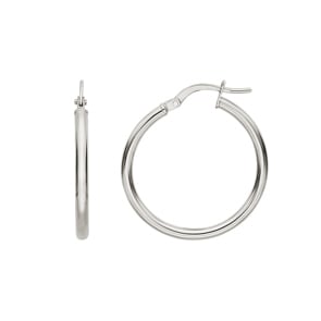 Kreolen 750/18 K Weissgold geglättet 2mm Ø 25mm
