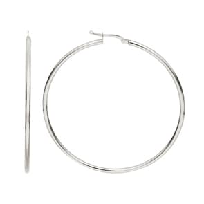 Kreolen 750/18 K Weissgold geglättet 2mm Ø 50mm