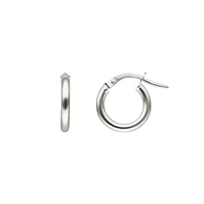 Kreolen 750/18 K Weissgold geglättet 2mm Ø 6mm