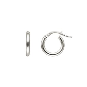 Créoles or gris 750/18 ct lisses 2mm Ø 8mm