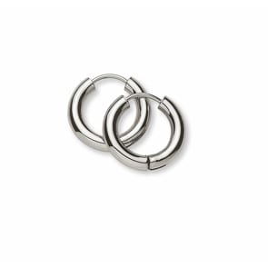 Créoles or gris 750/18 ct Ø 10mm