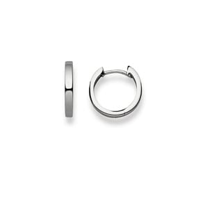 Créoles or gris 750/18 ct Ø 13mm