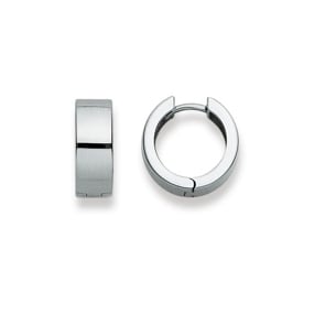 Créoles or gris 750/18 ct Ø 15mm