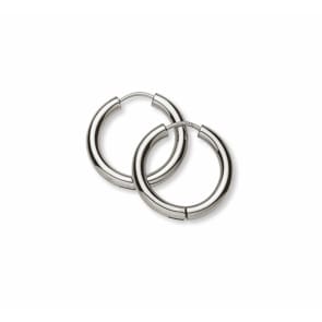 Créoles or gris 750/18 ct Ø 15mm