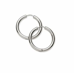 Créoles or gris 750/18 ct Ø 20mm