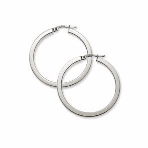 Créoles or gris 750/18 ct Ø 30mm