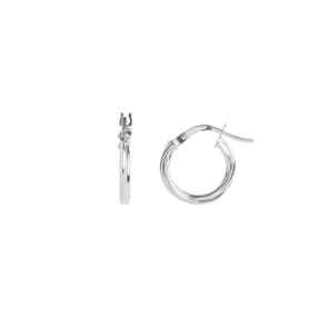Kreolen 750/18 K Weissgold verdreht 2mm Ø 8mm