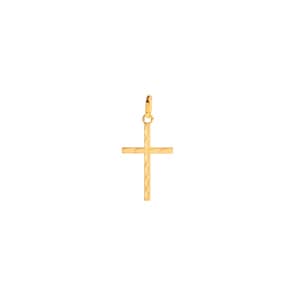Cross Pendant 375/9 K Yellow Gold 12 x 24mm